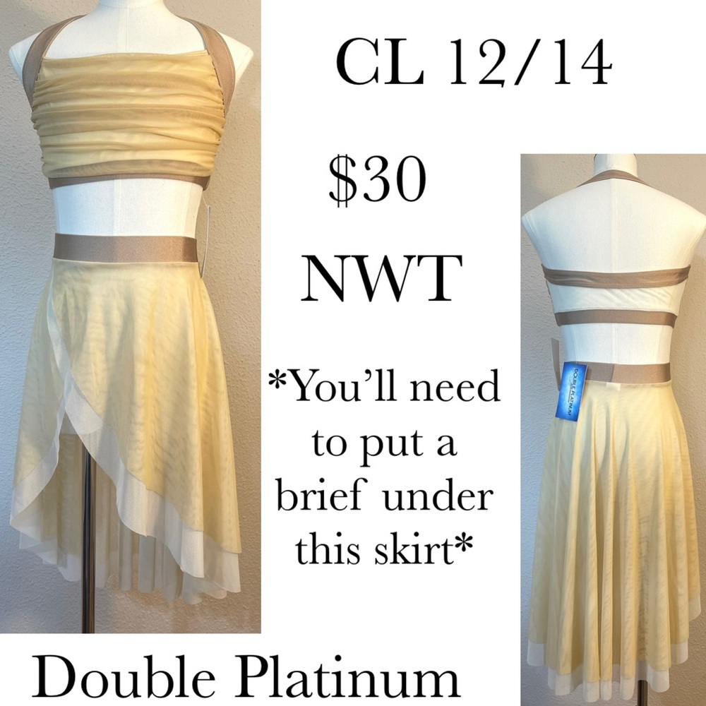 Girls 12/14 Double Platinum Lyrical Dance Costume